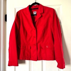 Gap Women's Denim Jacket Red Size Large